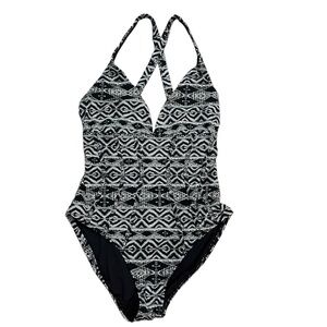 La Blanca Island Goddess One-Piece Swimsuit Black Size 12